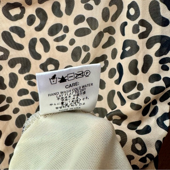 Sandy Liang Lily Leopard Print Sleeveless Ruched Mini Dress Bodycon 6 - Picture 9 of 15